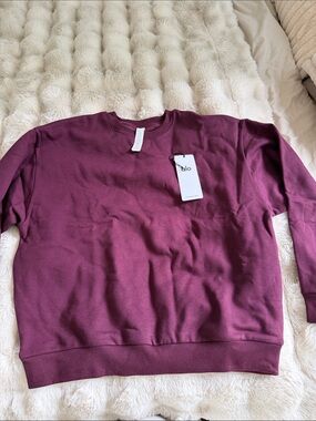 ALO Yoga crewneck sweatshirt in berry plum